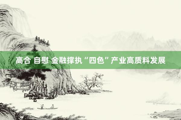 高合 自慰 金融撑执“四色”产业高质料发展