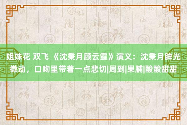 姐妹花 双飞 《沈秉月顾云霆》演义：沈秉月眸光微动，口吻里带着一点悲切|周到|果脯|酸酸甜甜